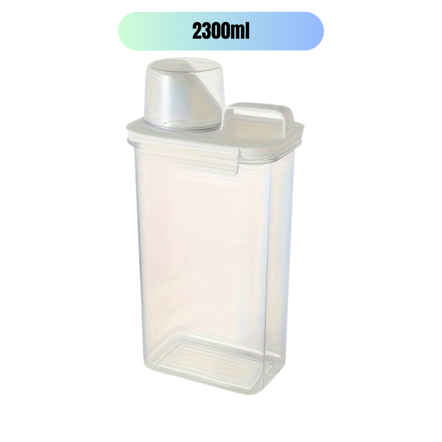 2x Waschmittelspender Mit Messbecher Luftdichter Waschpulver Aufbewahrungsbox