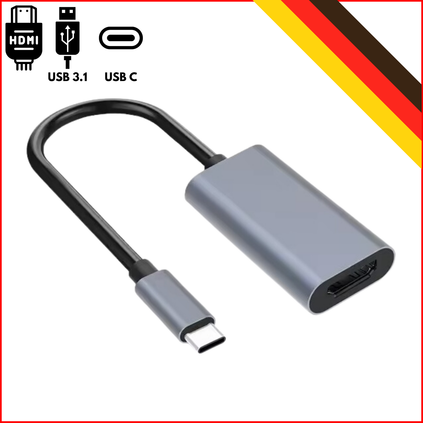USB C HDMI 4K HD TV AV Adapter Kabel für Macbook Pro Samsung Huawei 2M