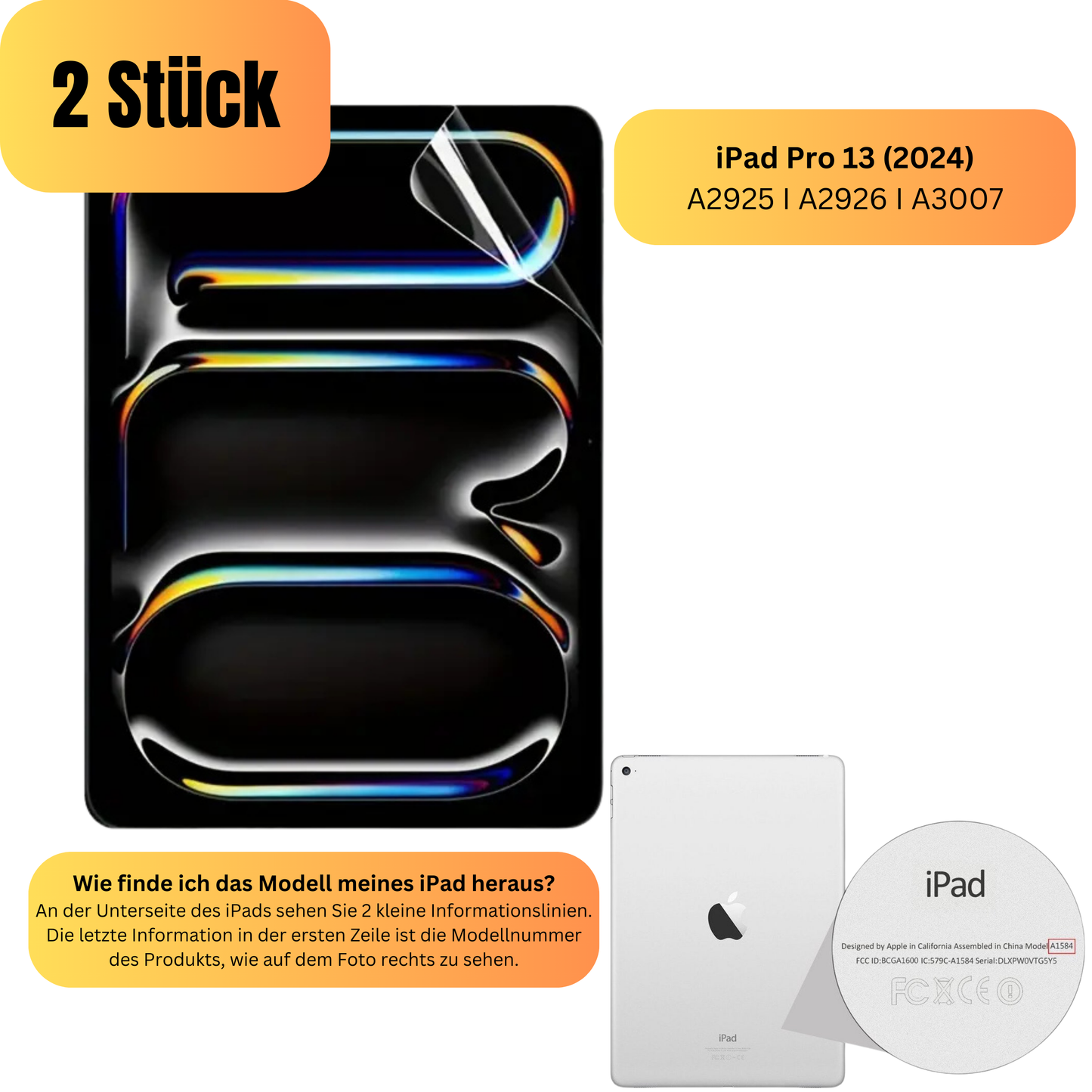 2x Papier Schutzfolie für iPad Blendfreiem Matt PET zum Zeichnen