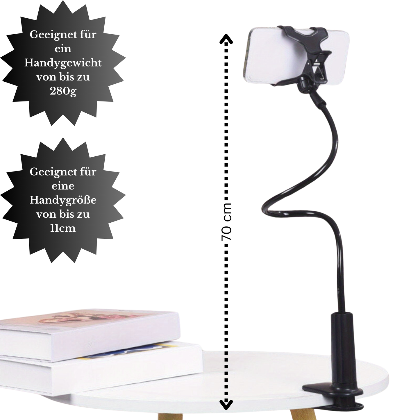 Schwanenhals Handy Halterung Halter Arm Handyhalter Bett Handyhalterung Tisch