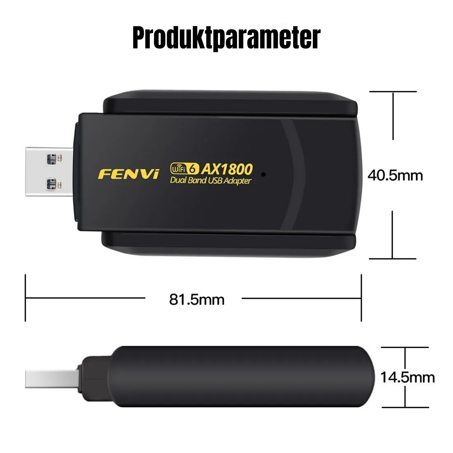 WLAN ADAPTER USB 3.0 STICK 1800MBPS WIFI DUAL BAND 5GHZ ANTENNE PC BLUETOOTH DE